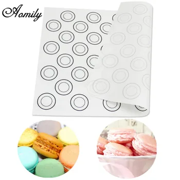 

Aomily Silicone Dough Mat Bakeware 40*30cm Macaron 44 Circles Pastry Oven Pasta Tool Baking Sheet Tray Liner Mat Cake Pad