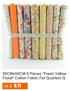 1 Piece Floral Design Cotton Fabric Pre-cut Fat Quarter Telas Tissue Tulle Tecido Para Patchwork for Beginner's Practice CM