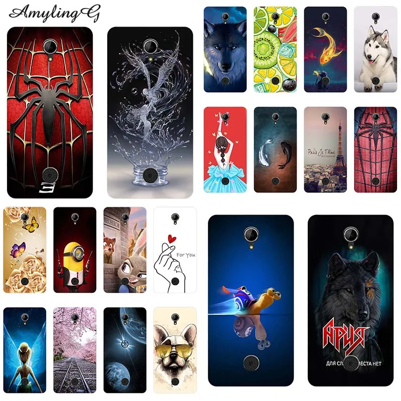 

Soft Silicone Phone Case For wiko U feel Fab UFeel Go Lite Prime Case Print Cover Rose Wolf Owl Patterned Back Case Fundas para