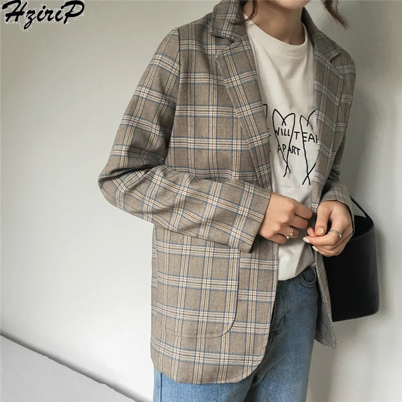 Hzirip 2018 Women's Long Sleeve Casual Blazers Coat Loose