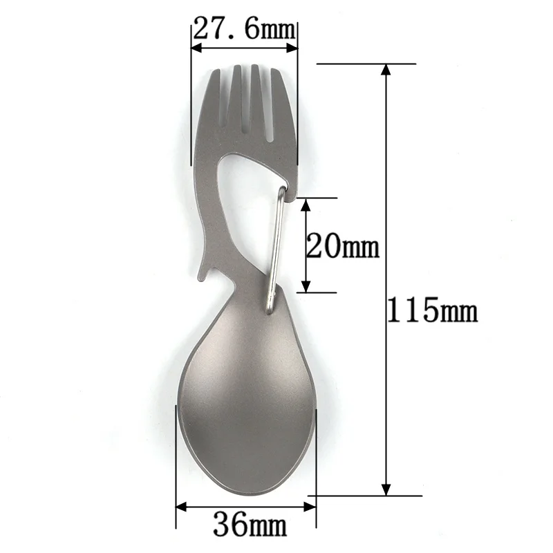 Походная Титановая Ложка для пикника, столовая посуда, титановая вилка, Ультралегкая чистая Титановая Ложка, полезная