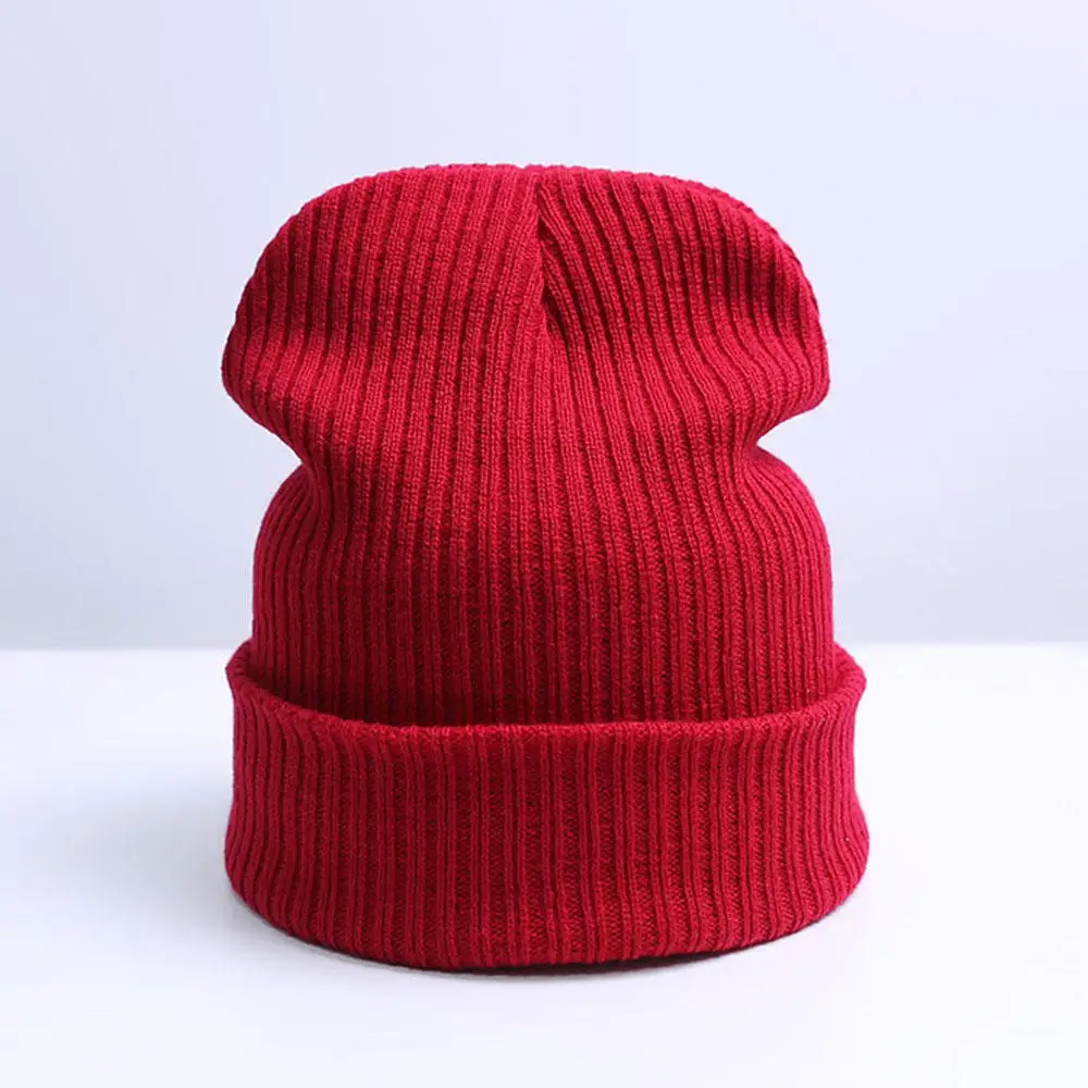 MINHIN, новинка, модная зимняя женская шапка, мужская, Вязанная, Skullies Beanies, унисекс, Повседневная шапка, одноцветная, зимняя, уличная, Beanies