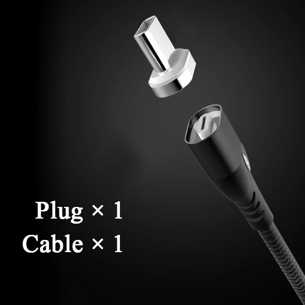 Black Cable a Plug Rovtop, магнитный Micro USB кабель для iPhone, samsung, Тип C, зарядка, Магнитный зарядный адаптер, usb type C, кабели для мобильных телефонов - Цвет: Black Cable a Plug