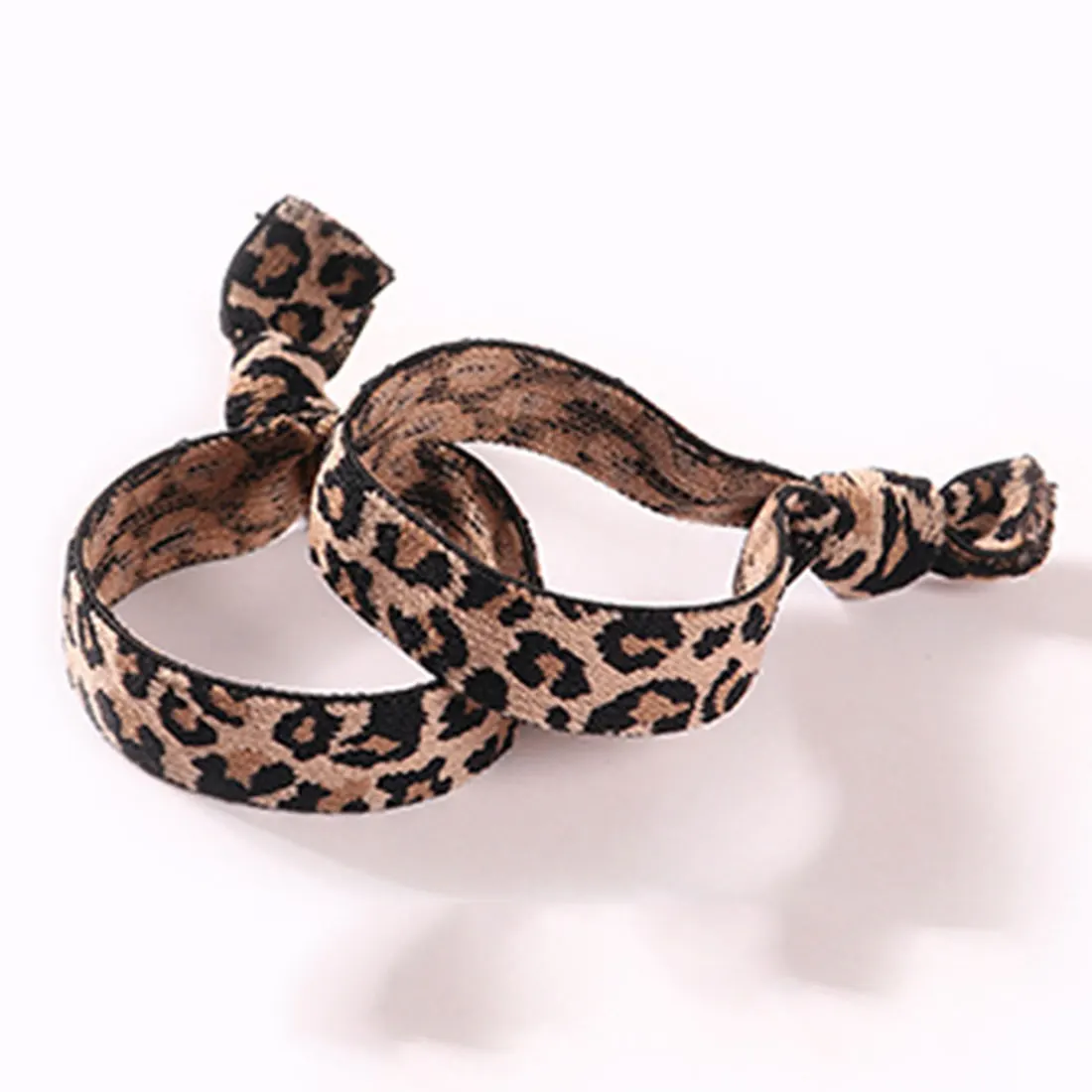 

2PCS/lot Sweet girl tied with rubber band Leopard print Girls Women Sexy Rubber Sweet Hair ring Rope Elacstic Hair band