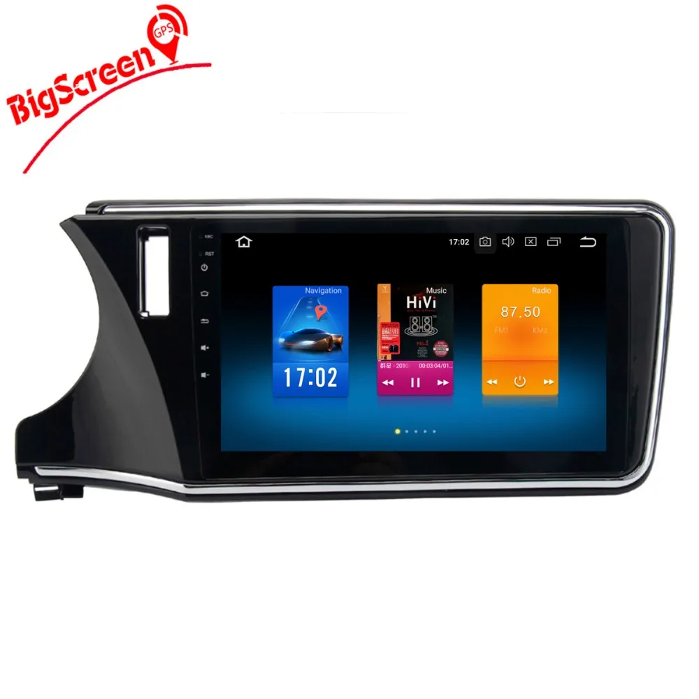 Discount Newset Android8.0 Tesla style 8 Core 4GB RAM 32GB ROM Car No DVD Player GPS Navi For Honda city left 2015-2017 Unit Autoradio 2