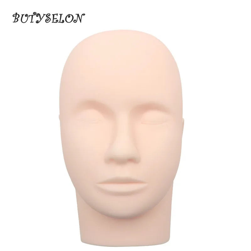 Rubber Practice Training Head Eyelash Extension Cosmetology Mannequin Doll Face Head For Eyelashes Makeup Practice Model