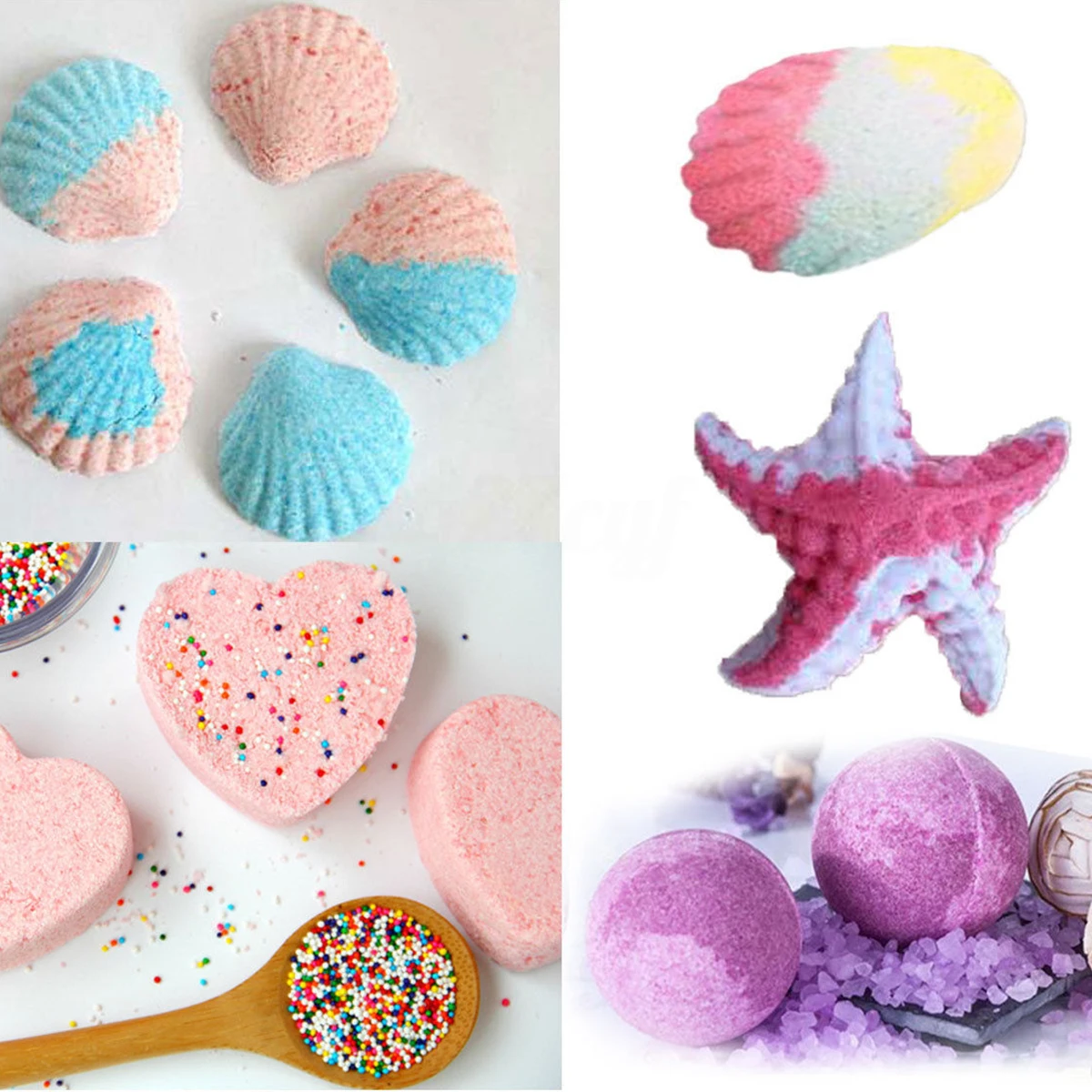 JX-LCLYL 12pcs New Aluminum Metal Bath Bomb Mold Mould For DIY Fizzles Homemade Crafting