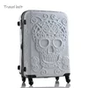 Three pieces for sale together 19/24/28 Inch Rolling Luggage Spinner brand Travel Suitcase Big golden tooth skull ► Photo 2/3