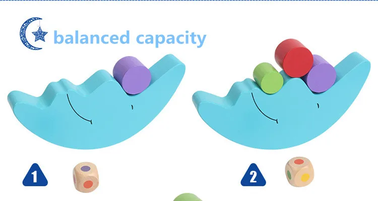 Раннее Образование голубая луна балансные блоки игрушки для детей 6 цветных цилиндров, чтобы улучшить цвет детей Когнитивная комбинация