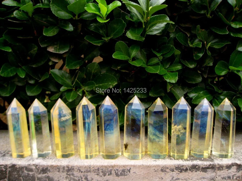 

1kg  (17-25pcs) smelt yellow quartz crystal point wand (7-10)cm