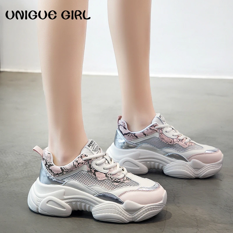 

Spring New 2019Women Casual Shoes Mesh Comfortable Breathable Platform Woman Sneakers Ladies Trainers Chaussure T788