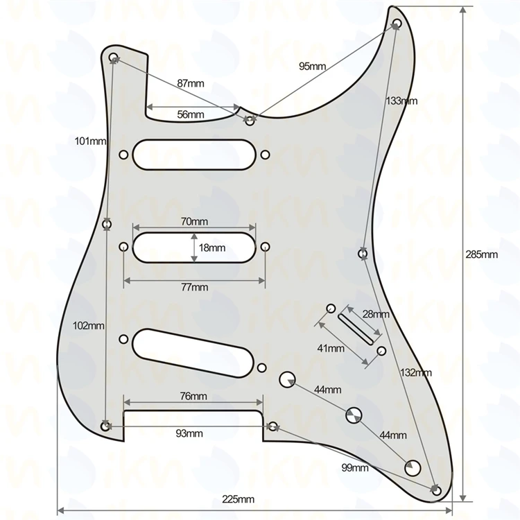 FLEOR красная Черепаха 4Ply Винтаж 8 отверстий SSS Strat гитары накладку задняя пластина Пикап Чехлы для 2T1V ручки переключатель/Whammy Бар Наконечник