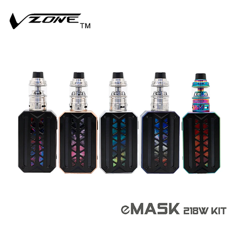 Оригинальный Vzone emask TC комплект 6 мл уран бак с 218 Вт Box MOD 5 цветов в ассортименте