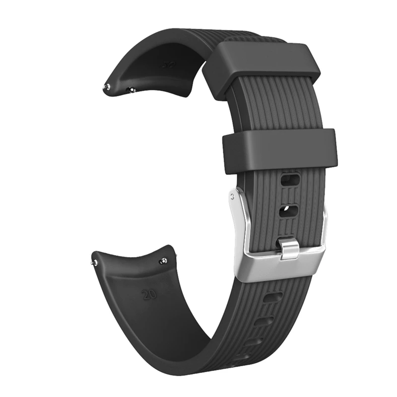 20 мм применимый Galaxy Watch активный полосатый силиконовый ремешок для повседневной одежды с ремешком