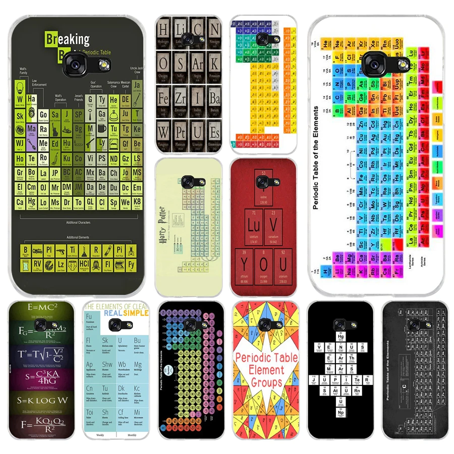 

123A printable periodic table of elements Soft Silicone Tpu Cover phone Case for Samsung galaxy a3 a5 2016 2017 a6 A8 2018
