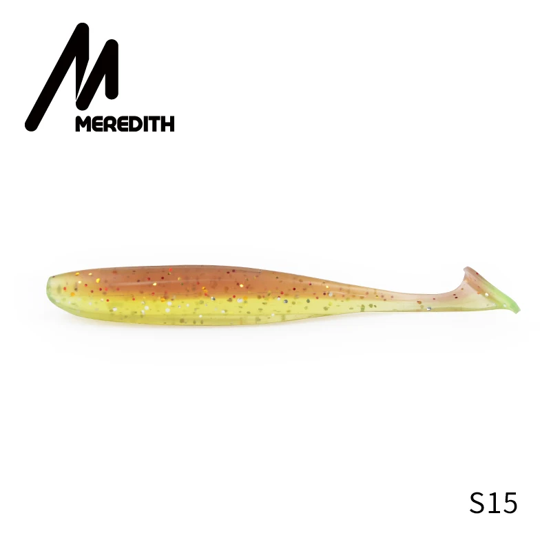 S15 Meredith Easy Shiner рыболовные приманки 50 мм 75 мм 100 мм 130 мм воблеры Карп мягкие приманки для рыбалки силиконовые искусственные двухцветные приманки - Цвет: S15