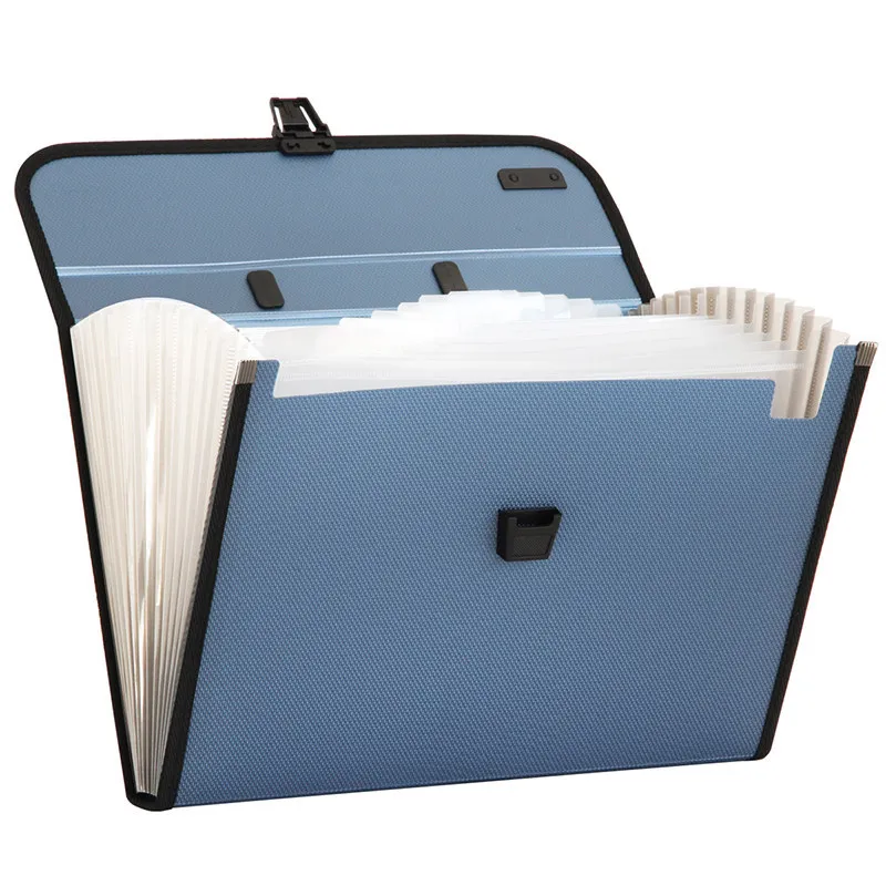 

Deli Document Bag Large Capacity File Folder A4 Buckle Portable Handbag Case Document Storage Ordner Files Organizer Portfolio