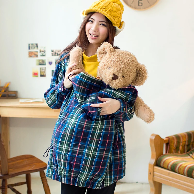 Emotion Moms Maternity Clothes Winter Warm Coat Windproof Maternity Coat Pregant Outwear Jacket Baby Carrier
