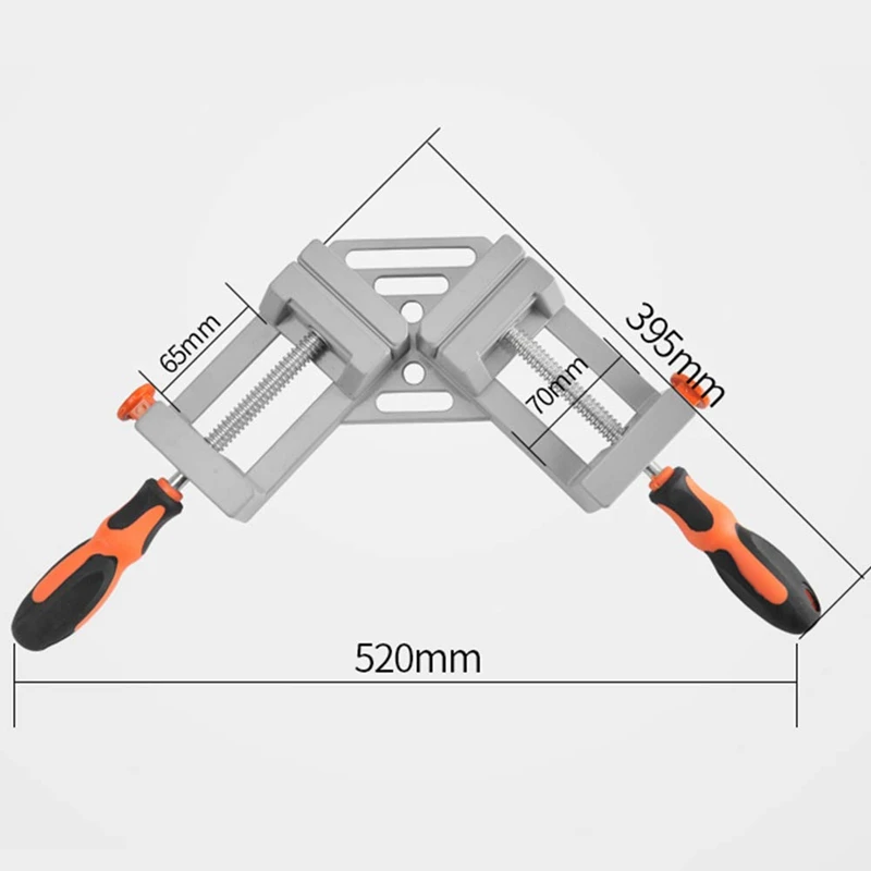 Угловой зажим с двойной ручкой, угловой зажим быстрого крепления на 90 градусов для сварки, деревообработка, фотообрамление