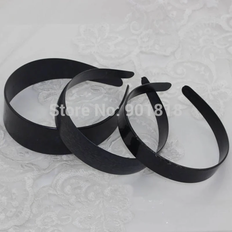 5 шт./лот, 18 мм, 30 мм, 38 мм, 44 мм, черная широкая пластиковая лента для волос, повязка на голову для женщин, ювелирные аксессуары для волос,, F1928