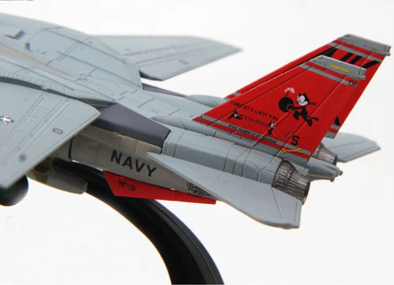 Коллекционная модель 1/100 г., модель Grumman F-14 Tomcat Diecast, самолет ВМС США, игрушка боец, модель для детей, подарки для фанатов