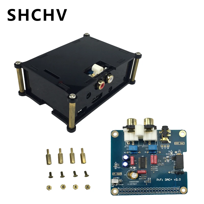 Плата расширения интерфейса Raspberry Pi 3 HIFI PiFi DAC звуковая карта I2S с акриловым чехлом