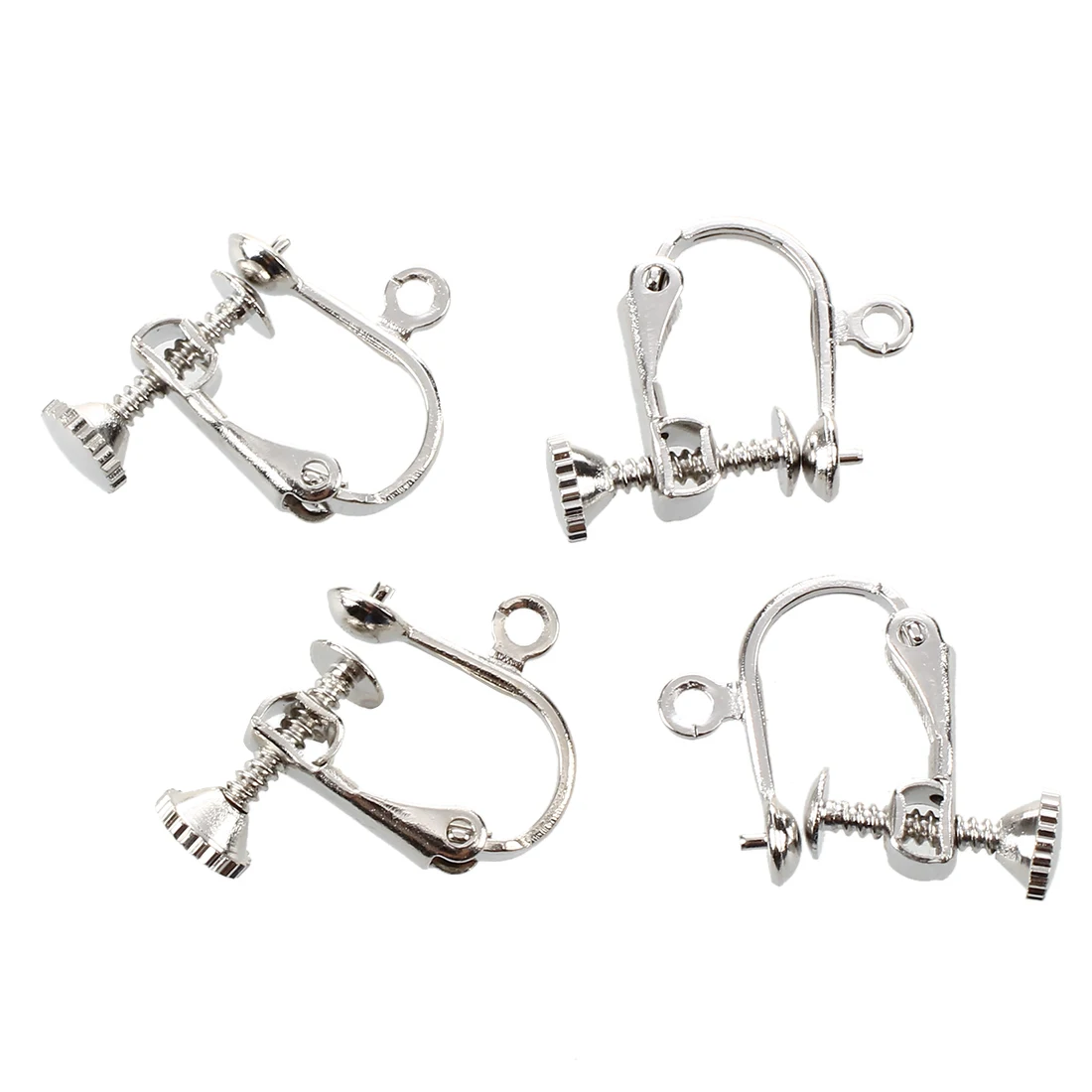 Screw Back Non Pierced Earring Findings, Silver Platedin Jewelry