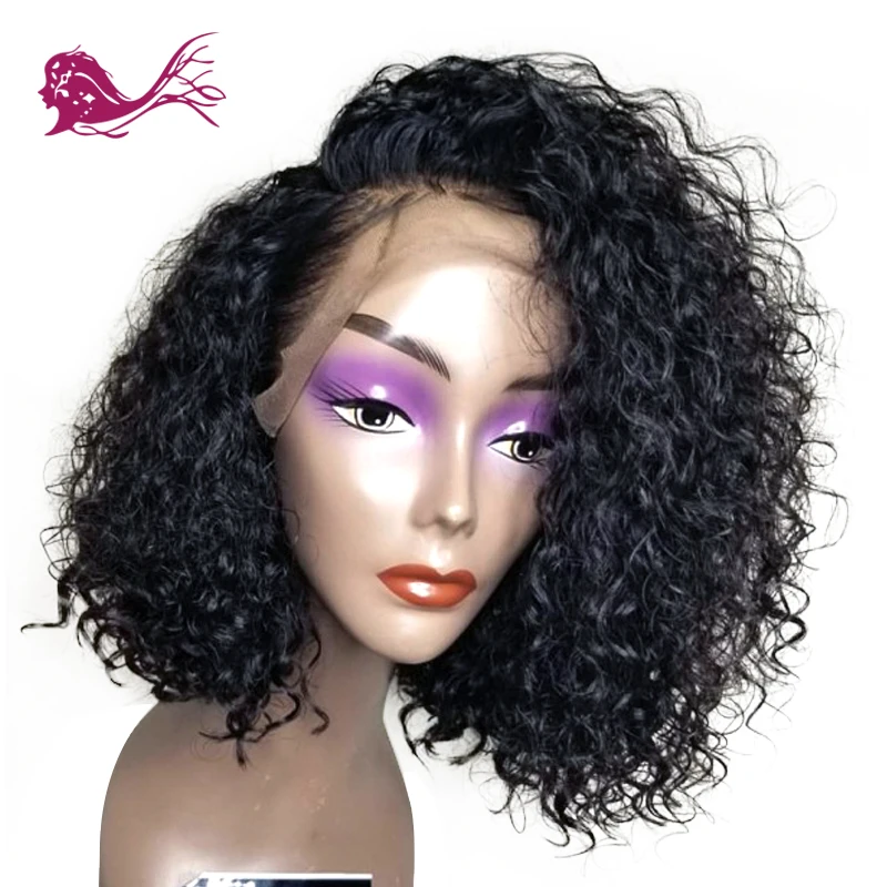 

Eayon Hair Brazilian Remy Hair Deep Curl Full Lace Human Hair Wigs Bob 130% Density Pre Plucked 13*4 Short Hair For Black Women