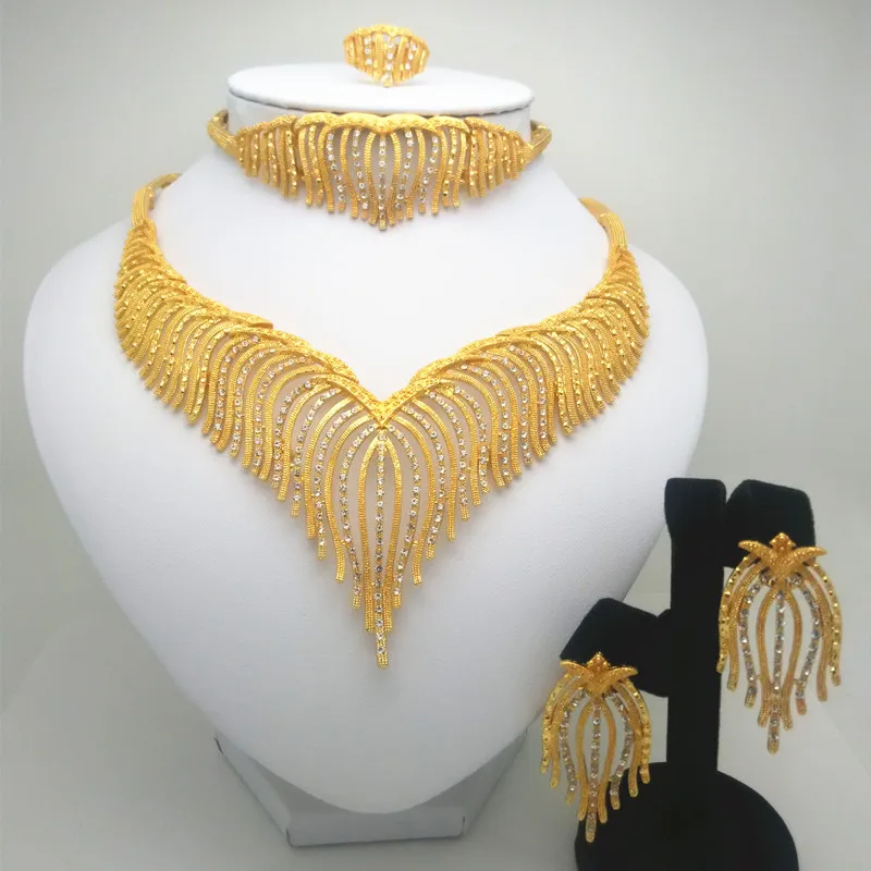 Günstige Mode Königreich Ma schmuck set Nigeria Dubai gold farbe Afrikanischen perlen schmuck hochzeit schmuck set Afrikanische Braut Hochzeit Geschenke