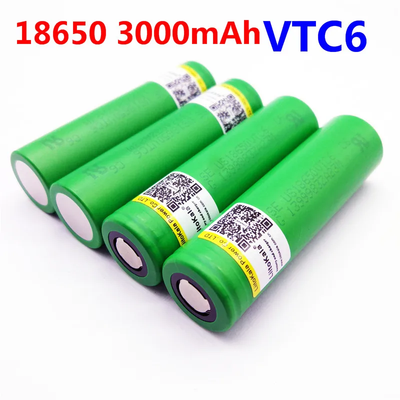 Liitokala VTC6 3,7 V 3000mAh литий-ионная аккумуляторная батарея 18650 US18650VTC6 30A игрушки фонарик инструменты