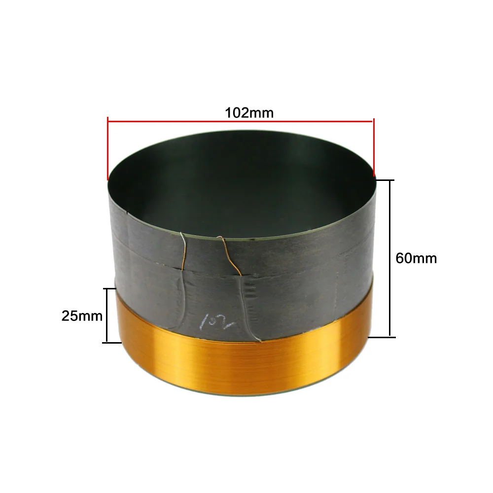Bobina de Voz para Baixo Peças de Reparo Alumínio de Alta Potência para Alto-falante Subwoofer de 18 Ghxamp Woofer Preto Polegadas Fio Redondo 2 Peças 102mm - Image 2