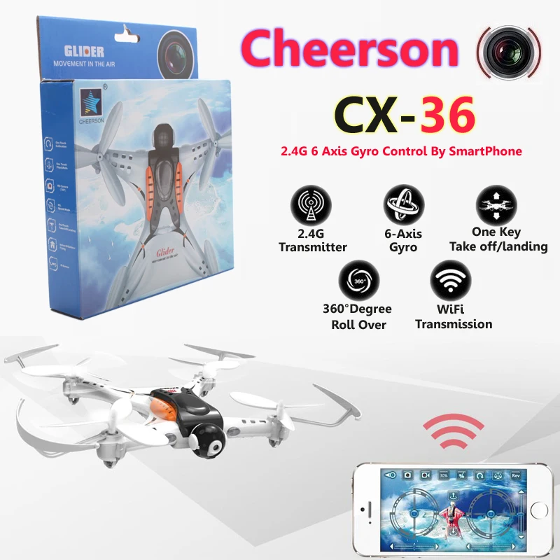 Buy Cheap CX-36C Quadcopter Drones WIFI Quadrocopter Gravity Control By Smartphone camara Drons With Com Camera HD 2.0MP Rc Helicoptero