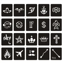 35 дизайнов/Набор трафареты для блестящих татуировок, трафареты с мелким рисунком хны для детей, женщин, мужчин, Enfant, Аэрограф, Pochoirs Pour Peinture