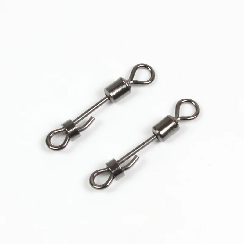 50pcs/lot Carp Fishing Connector Side-line Rolling Swivel Fishing Accessories