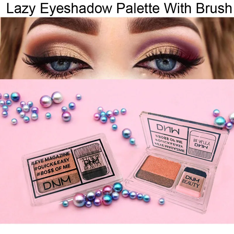 Двухцветная матовая палитра теней для век Lazy Eye Shadow, пудра для век, радужная удобная быстрая натуральные тени для век, корейская косметика