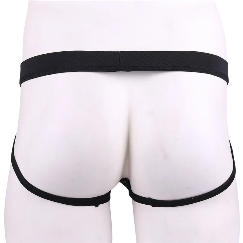 iEFiEL Sexy Mens Male Mesh Low Rise Jockstrap Open Butt G-string Underwear Underpants Nightwear Triangle Lingerie Night Panties
