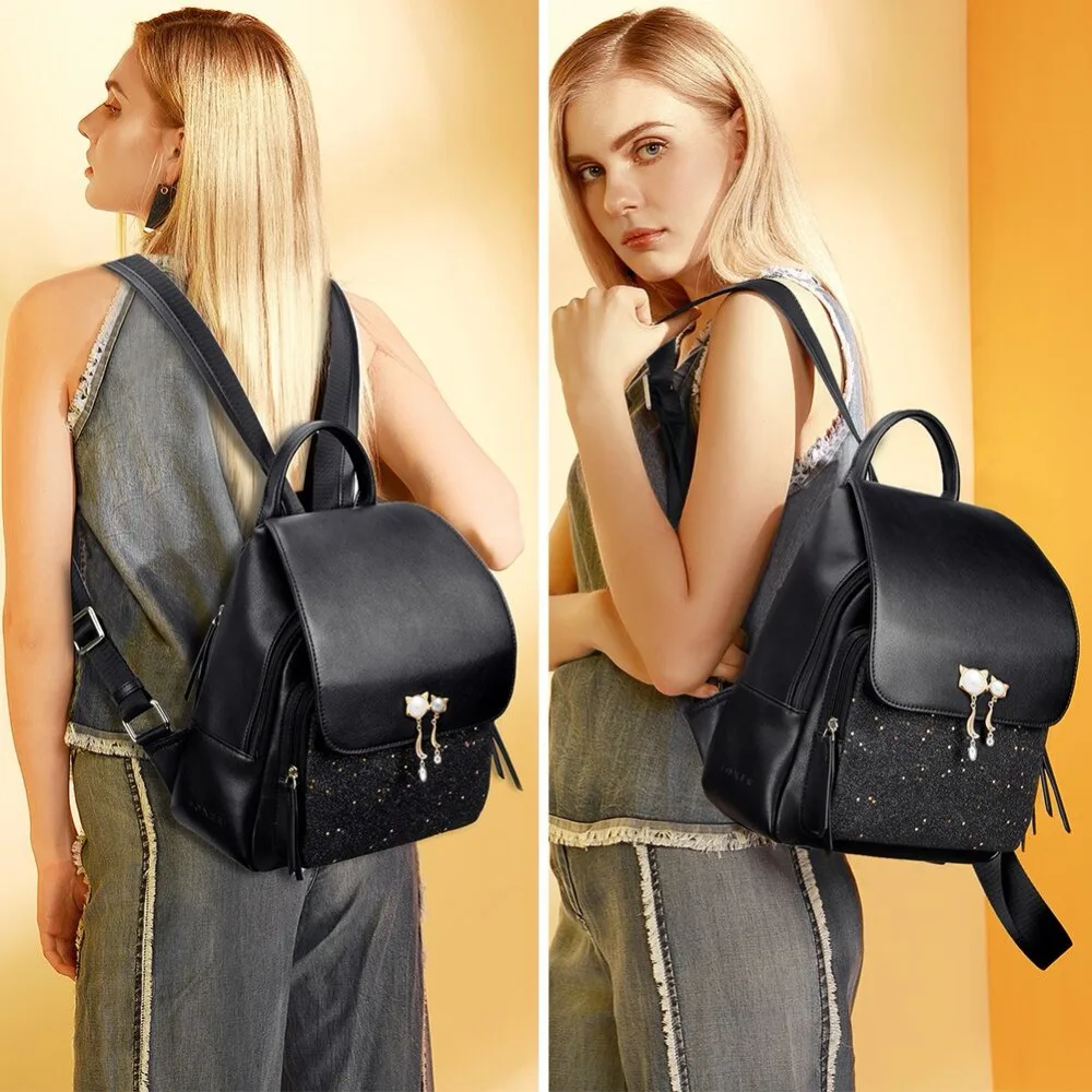 US $59.85 Foxer Brand Women Patchwork Zipper Large Capacity Backpack New Design Female College Bags Teenage Girls School Shoulder Bag