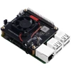 DockerPi-Placa de alimentación para Raspberry Pi 4B y 3B +, fuente de alimentación para todas las plataformas con apagado seguro, placa de expansión de ventilador de refrigeración automática ► Foto 1/6