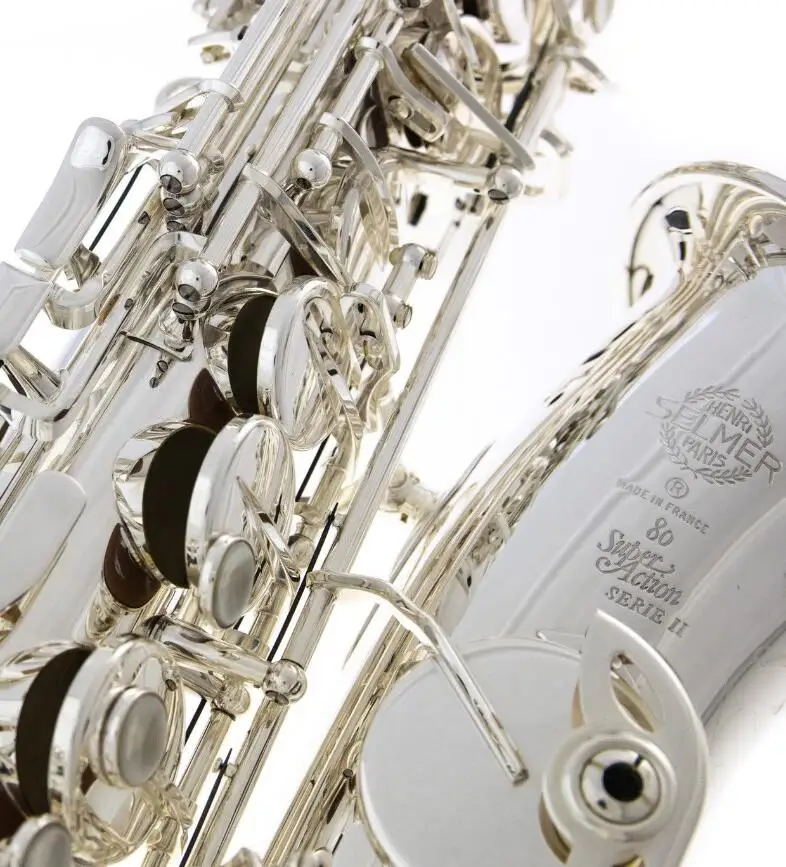 Новый посеребренный SELMER Alto саксофон SA 80 II 802 Юбилейная модель 52 музыкальный инструмент с мундштуком Бесплатная доставка