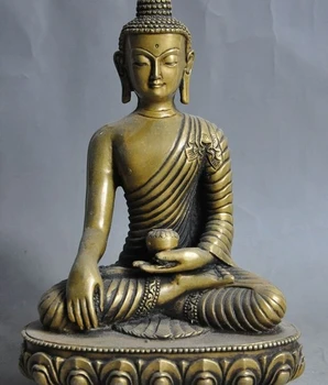 

8" china buddhism bronze HEALING MEDICINE BUDDHA Bhaisajyaguru sakyamuni statue