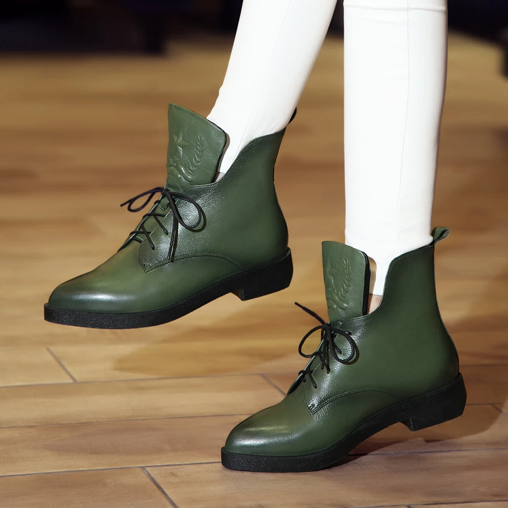 green leather shoes ladies