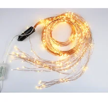 8 Режим водопад гирляндой 15/20 Вт, 30 Вт, пряди связка гирлянды штепсельную вилку в Светлячок гирлянда для свадьбы растения деревья вечерние Декор