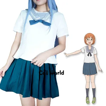 

Chio's School Road Miyamo Chio JK Sailor Suit School Uniform Tops Dress Outfit Anime Cosplay Costumes