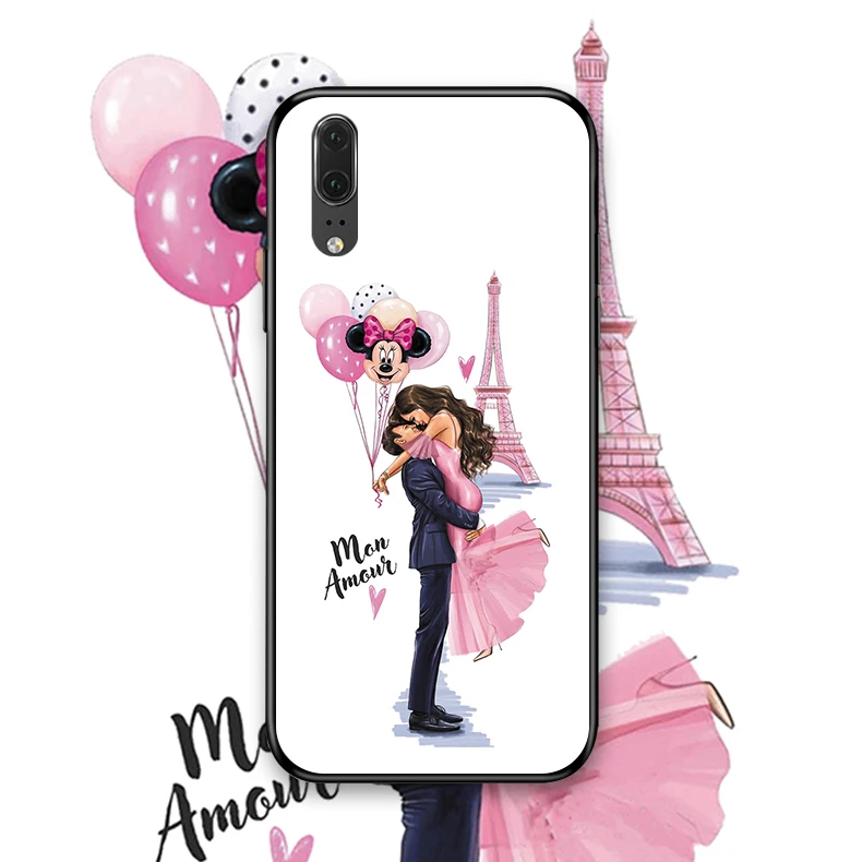 Силиконовый ТПУ чехол для телефона мамы и ребенка HUAWEI P8 9 10 20 lite Y5 Y6 Y7 prime 2017 2018 2019