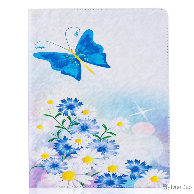 Cute Bear Pig Case For  Ipad 2 Case For Ipad 3 For Ipad 4 Case Beautiful Butterfly Flower PU Leather Stand Wallet Tablet Cover (19)