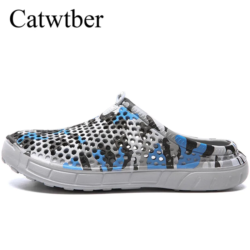 

Catwtber Comfortable Pool Slippers Men Summer Outdoor Beach Shoes men Slip On Garden Clogs Casual Water Shower Slippers Unisex