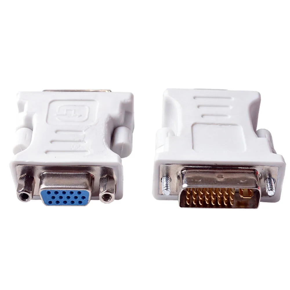 

Computer DVI 24+5 Male To 15 Pin VGA Female Converter Adapter Plug For DVD HDTV Monitors Projectors