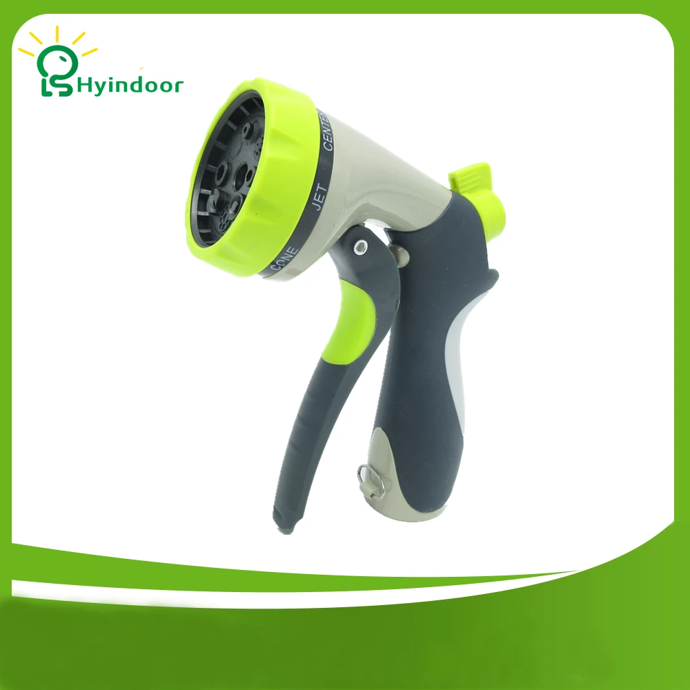 

Garden Hose Nozzle Spray 8 Pattern Adjustable Heavy Duty Metal Slip Resistant High Pressure Car Wash Water Gun Home Clean