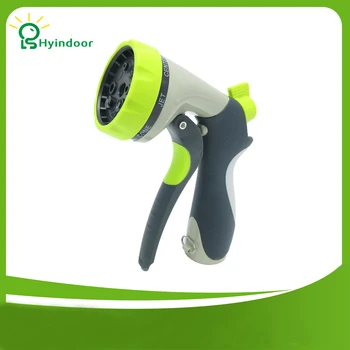 

Garden Hose Nozzle Spray 8 Pattern Adjustable Heavy Duty Metal Slip Resistant High Pressure Car Wash Water Gun Home Clean
