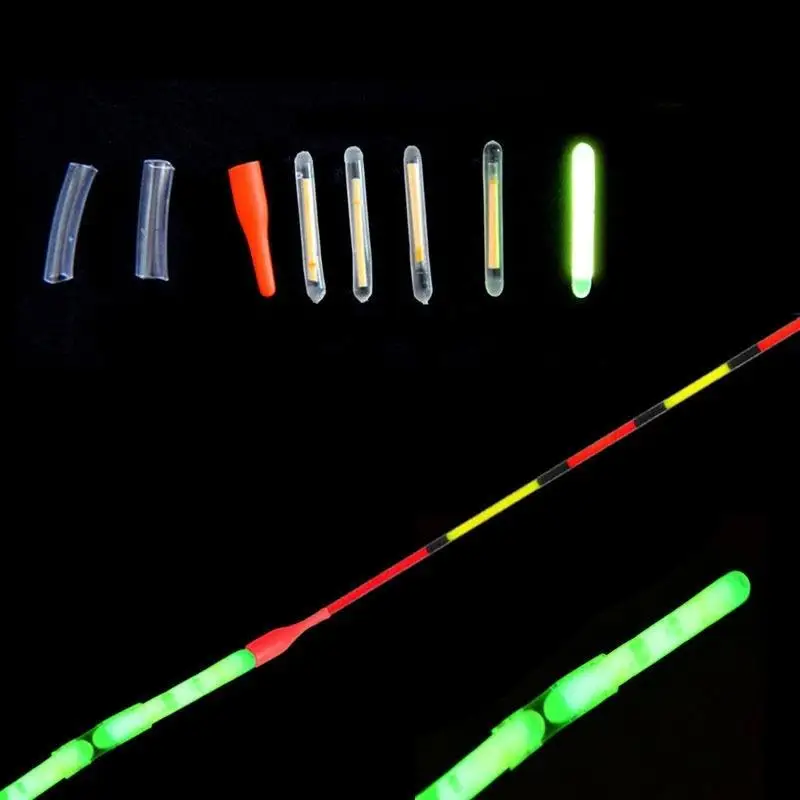 50 шт. Multi-Цвет Рыбалка флуоресцентный Lightstick Портативный световой ночь поплавок зажим на темной палке ночь Для рыбалки